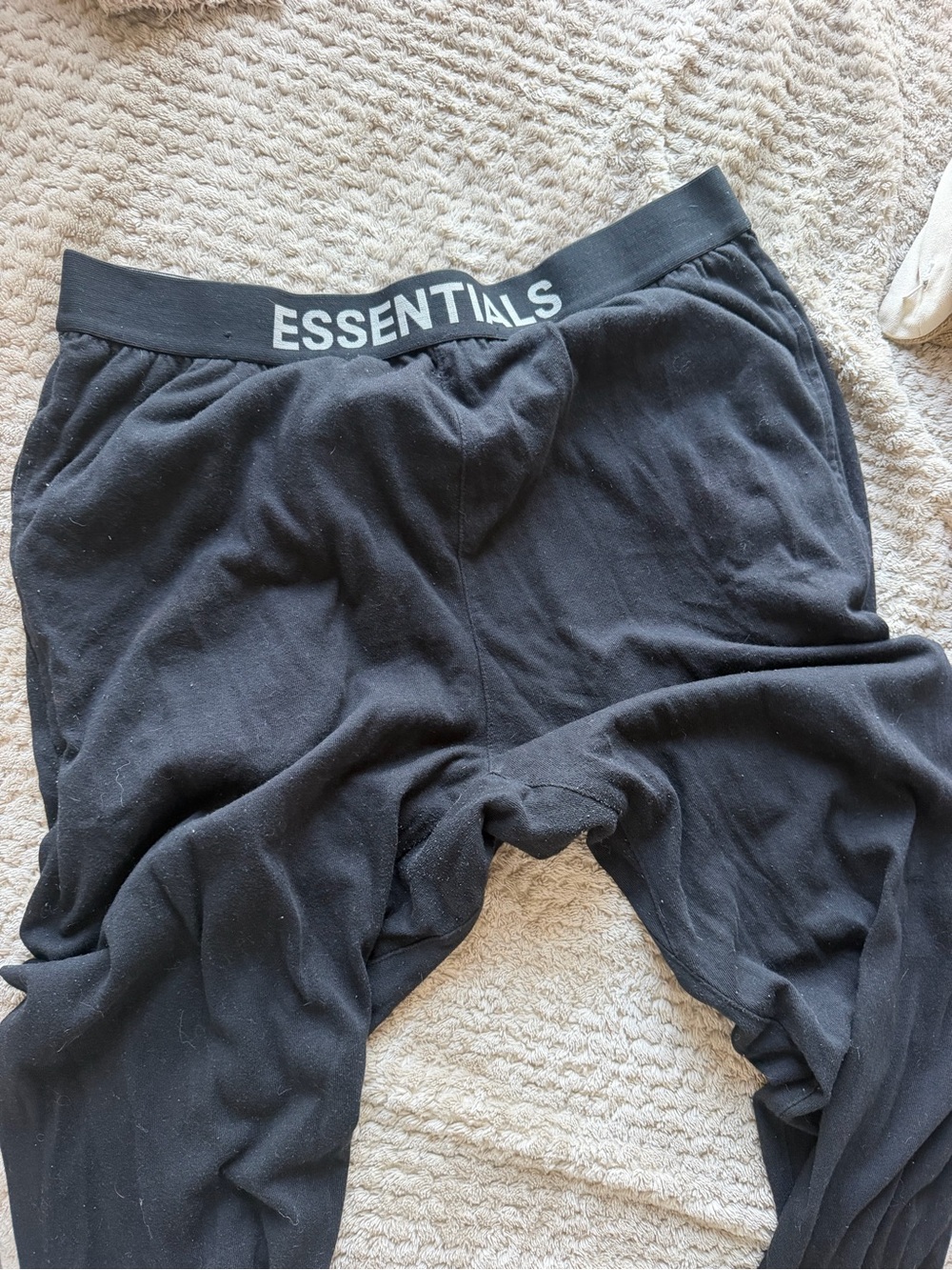Essentials Men's Black Boxer Briefs with Logo Waistband
